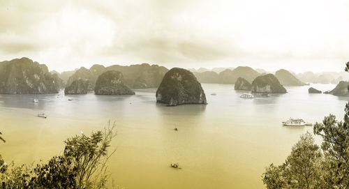 Panoramic view of sea against sky