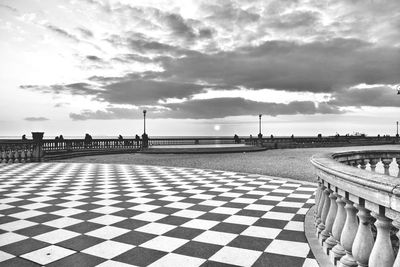 Full frame shot of chess board against sky