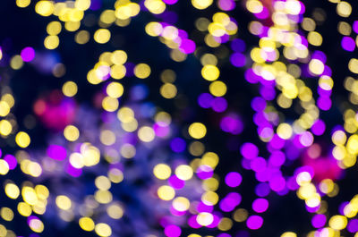 Defocused image of illuminated lights