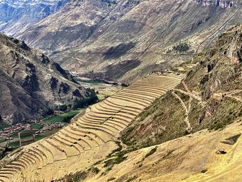 Aerial view of agricultural landscape