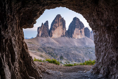 View of rock formations