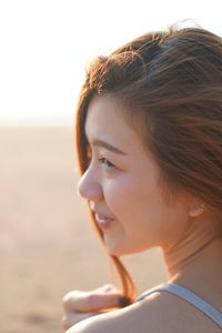 Close-up portrait of a woman