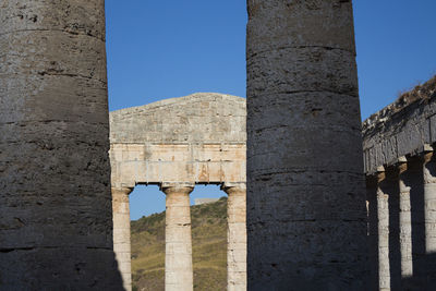 Low angle view of old ruins