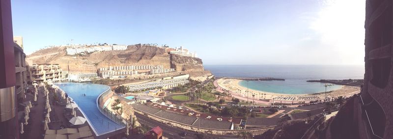 Panoramic view of sea against sky