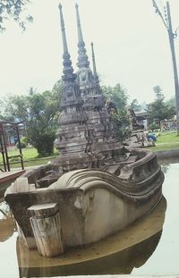 View of temple against clear sky