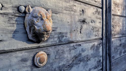 Full frame shot of old weathered door