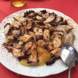 High angle view of meal served in plate