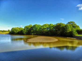 Scenic view of calm lake