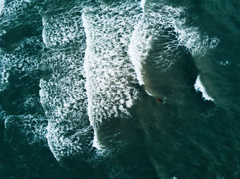 High angle view of water in sea