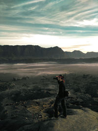 Take a picture at bromo tengger semeru national park