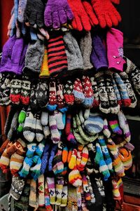 Full frame shot of multi colored candies for sale at market