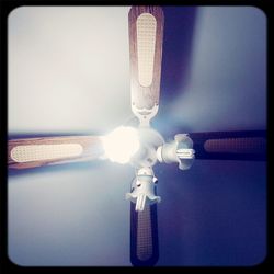 Illuminated lighting equipment on wall