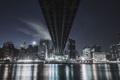 Illuminated city at night