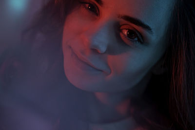 Close-up portrait of a young woman