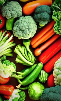 High angle view of vegetables