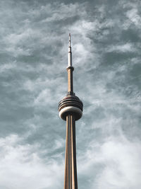 Low angle view of the cn tower