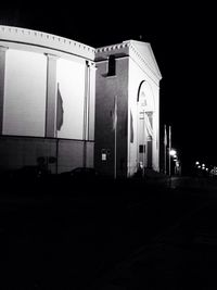 View of illuminated buildings at night