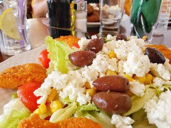 Close-up of food on table