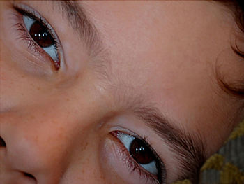 Close-up of young woman eye