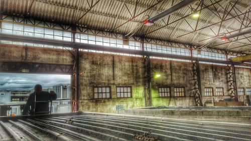 Train at subway station