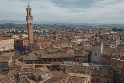 High angle view of cityscape