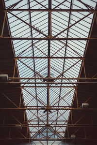 Low angle view of skylight