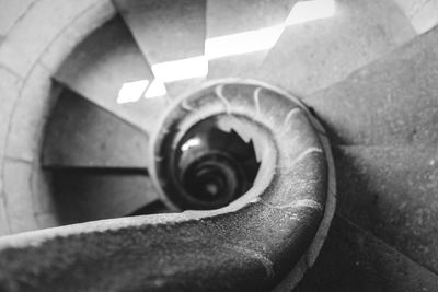 Close-up of spiral staircase