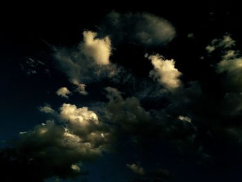 Low angle view of storm clouds in sky