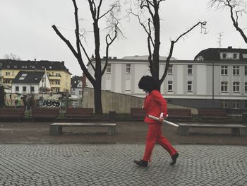 Woman walking in park