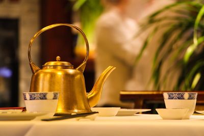 Close-up of tea on table