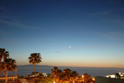 Scenic view of sea against sky at sunset