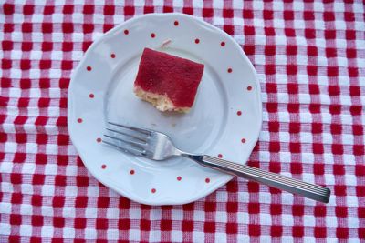 Close-up of cake in plate