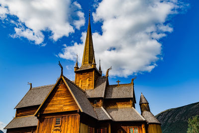 Low angle view of building against sky