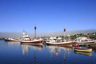 Sailboats in marina