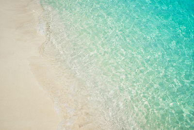 High angle view of beach