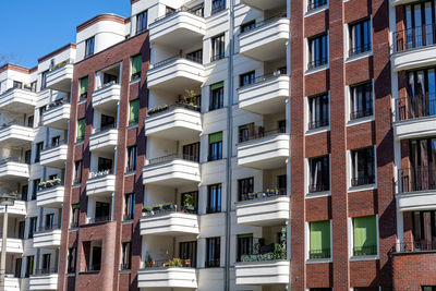 Facade of a modern apartment block in the prenzlauer berg district in berlin