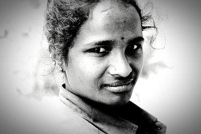 Close-up portrait of young woman