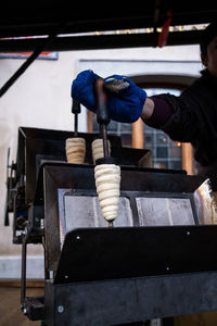 Man working in machine