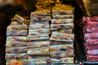 Close-up of bread for sale in store