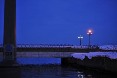 View of illuminated street light at night