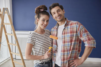 Portrait of a smiling young couple