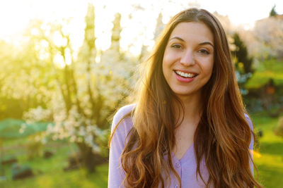 Portrait of smiling young woman