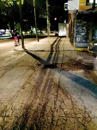 Road in city at night