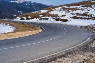 High angle view of road