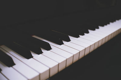 Close-up of piano