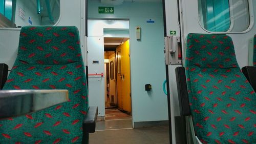 Interior of train