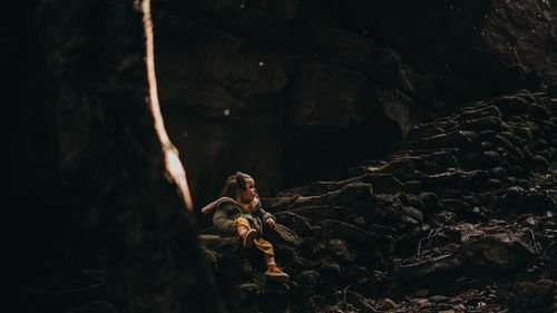 Rock formations in cave