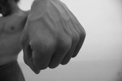 Close-up of man statue against blurred background