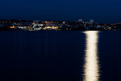 Illuminated city at night