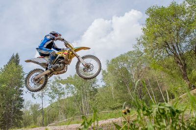 Man riding motorcycle